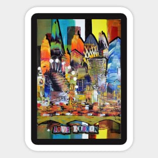 city of london abstract painting Sticker